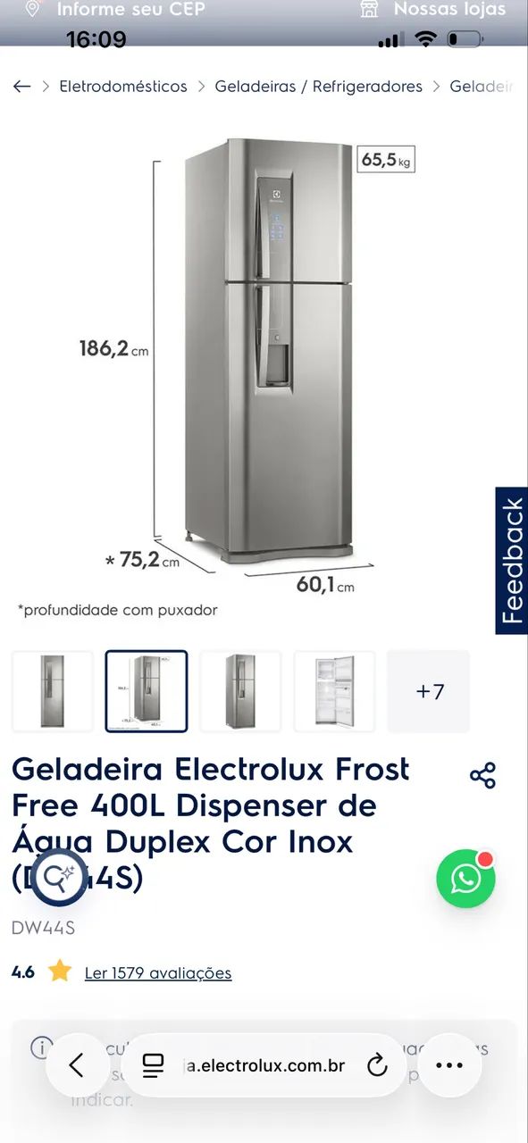 Geladeira Electrolux Dw44 400L - Foto 2