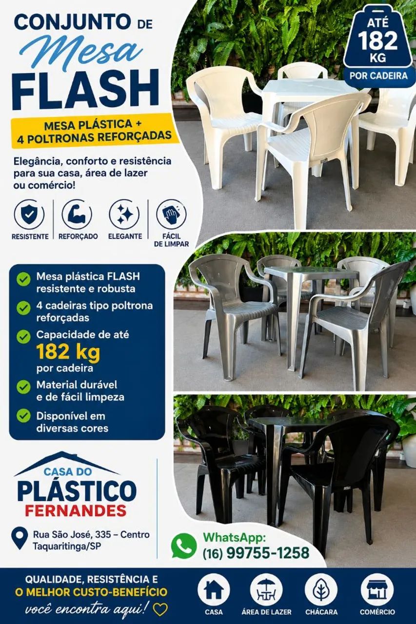 Cadeira de plástico 