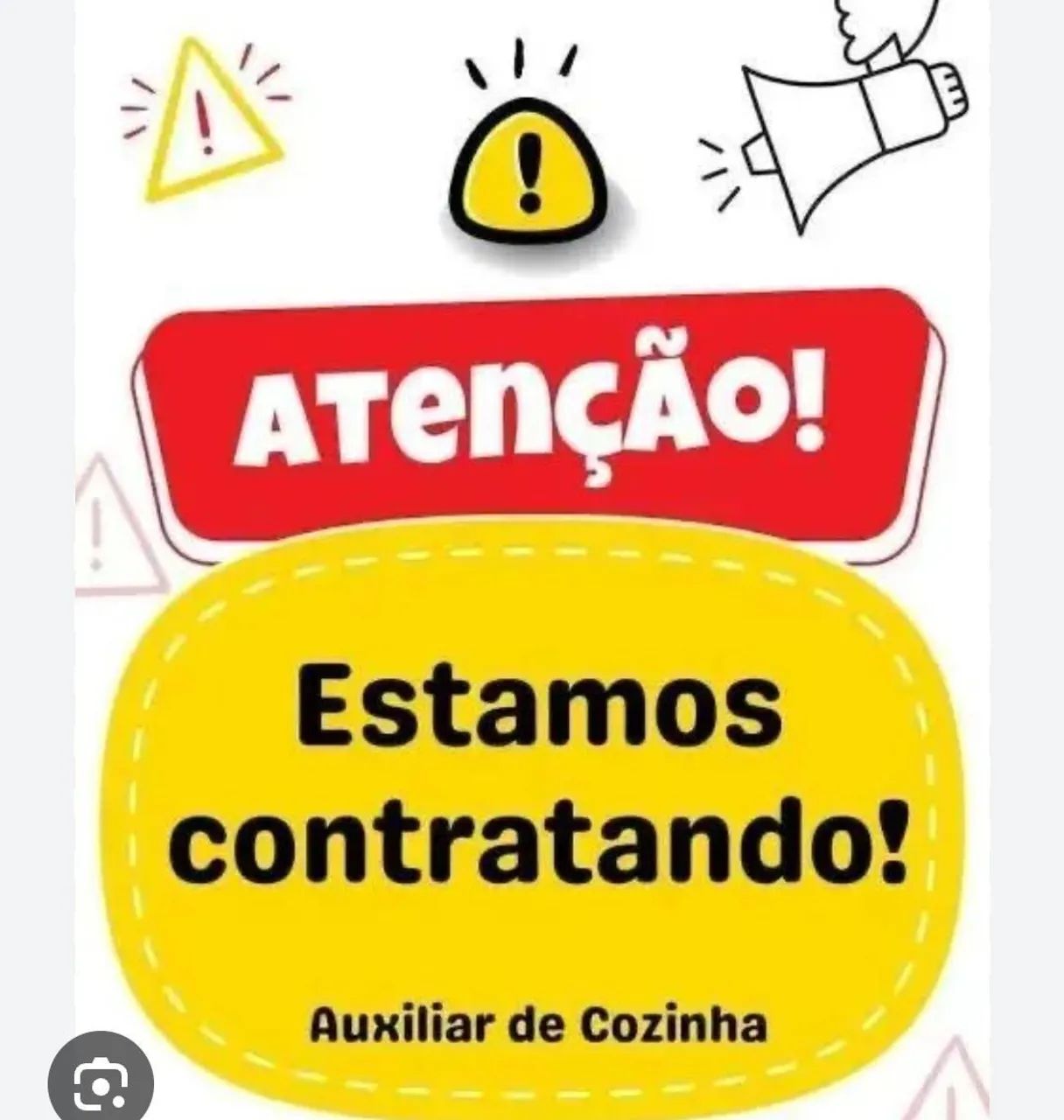 Vaga para auxiliar de cozinha