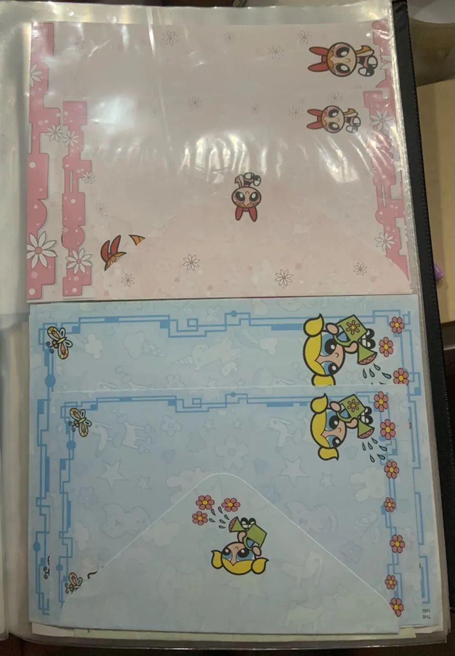 Lote Papel de Carta Meninas Super Poderosas Anos 2000 Original