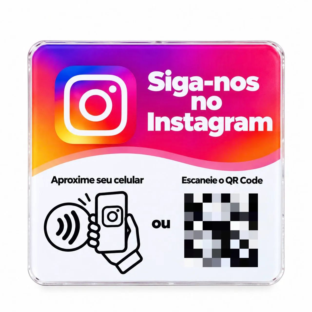Placa NFC + QR Code | Google, WhatsApp e Instagram - Foto 3