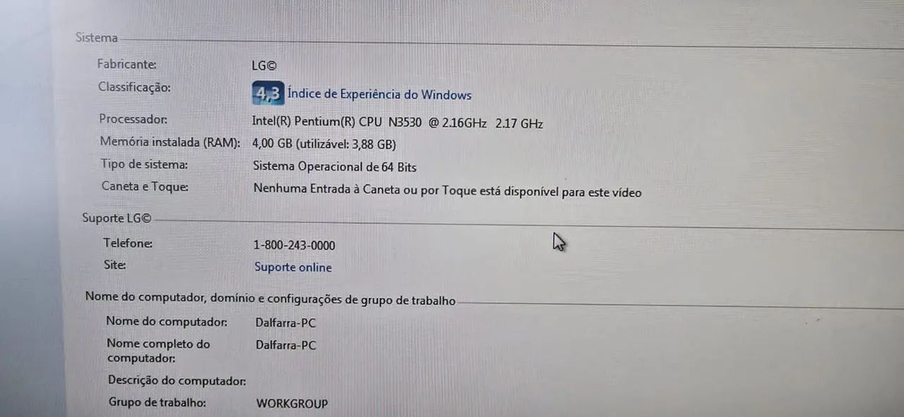 Computador All-in-One LG 22V240 - 4 GB memoria - ssd 120gb - Foto 2