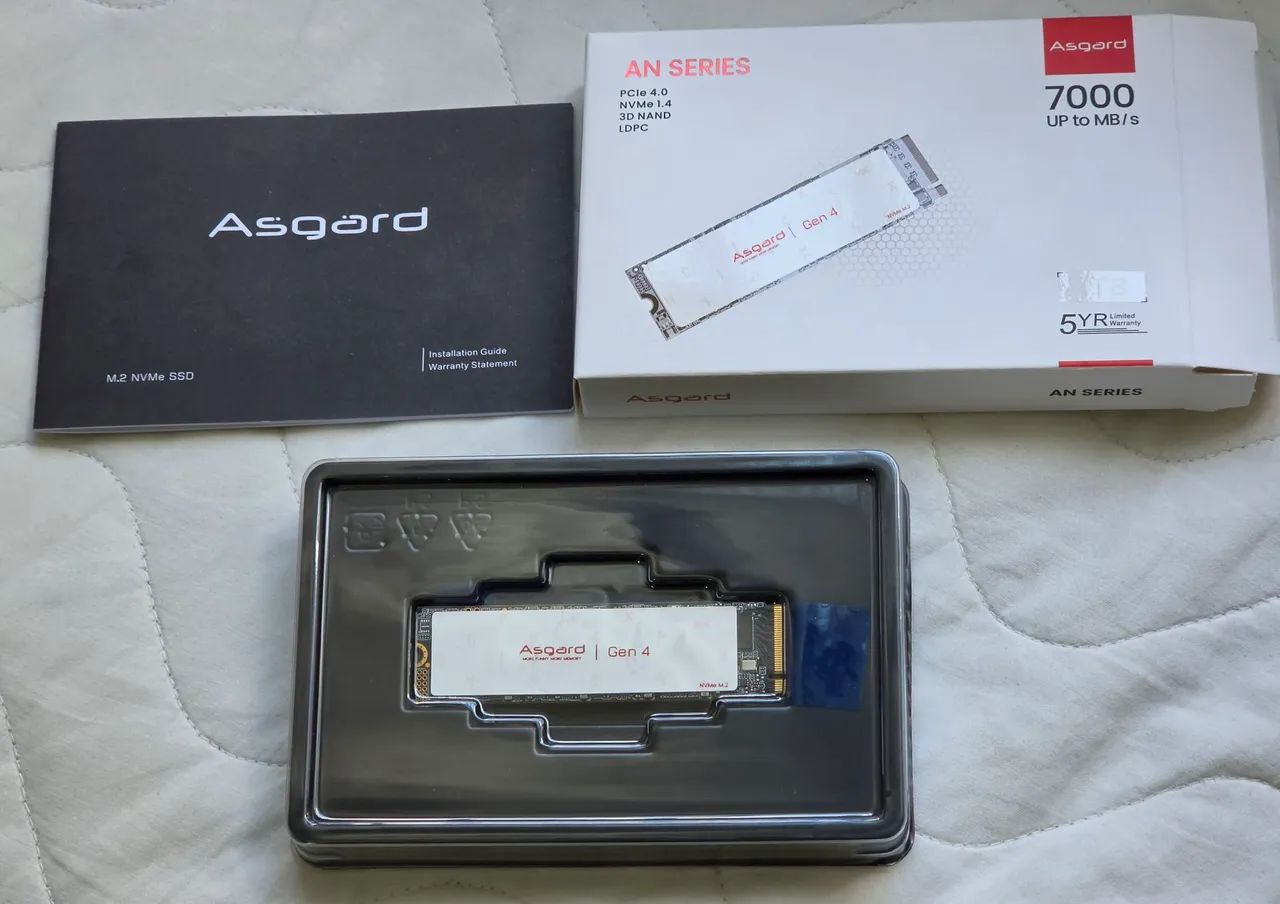 SSD NVME 1TB M.2 | ASGARD AN4+ 7000MB | (NA CAIXA) - Armazenamento