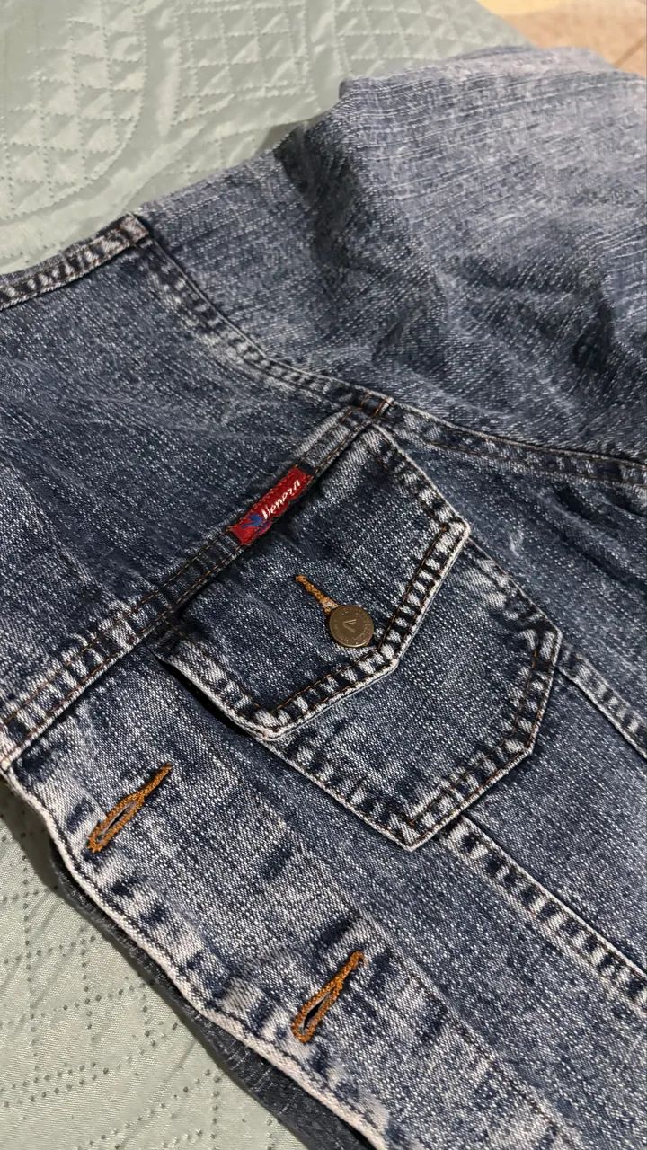 Jaqueta jeans feminina P - Foto 2