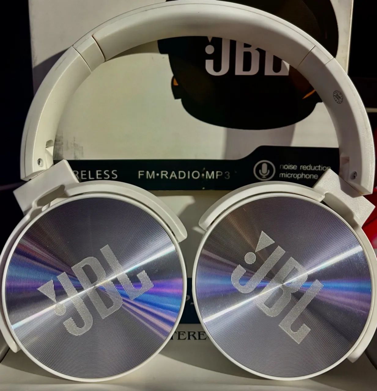 Headset de academia Bluetooth branco  - Foto 2