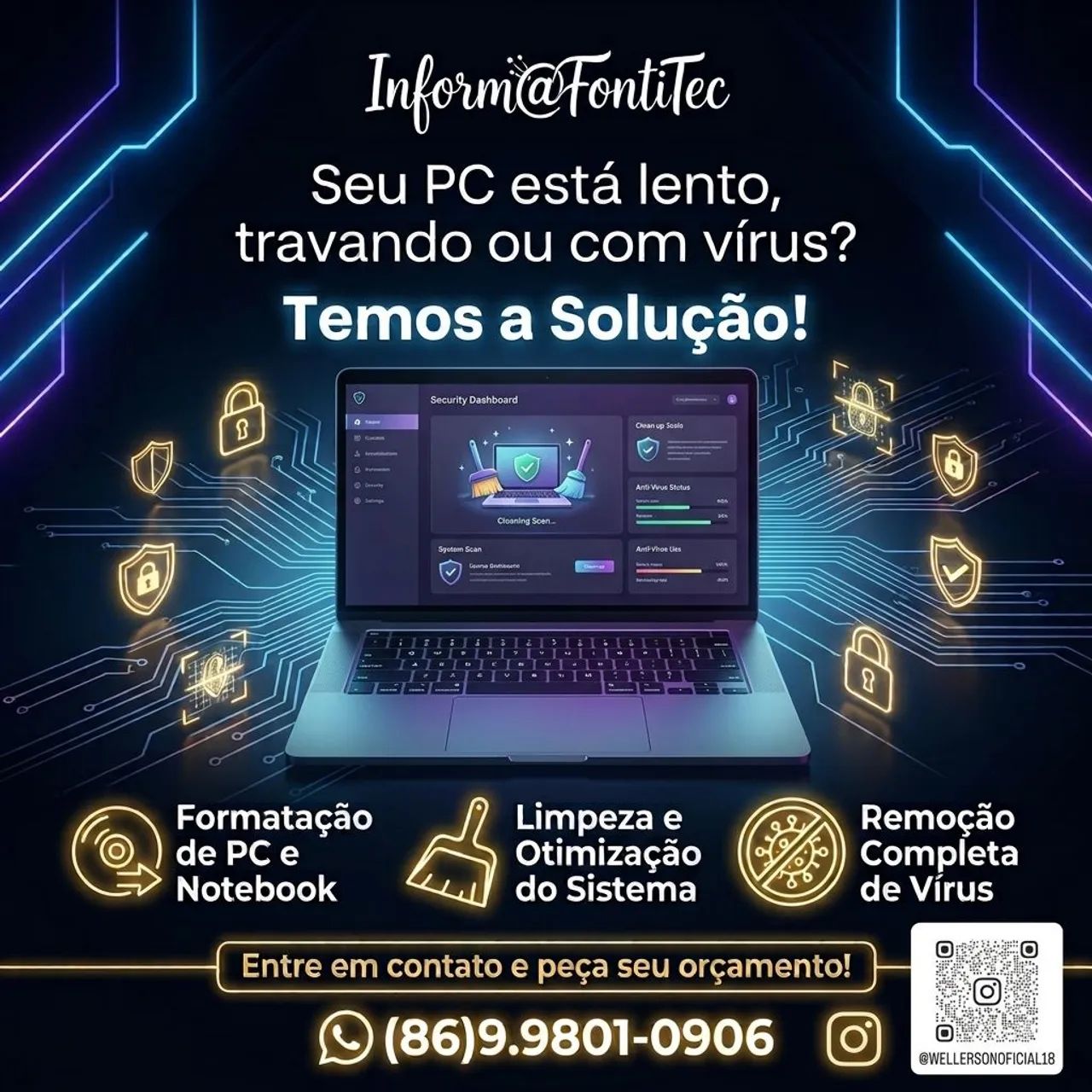 Serviço de Informática com Técnico de T.I qualificado