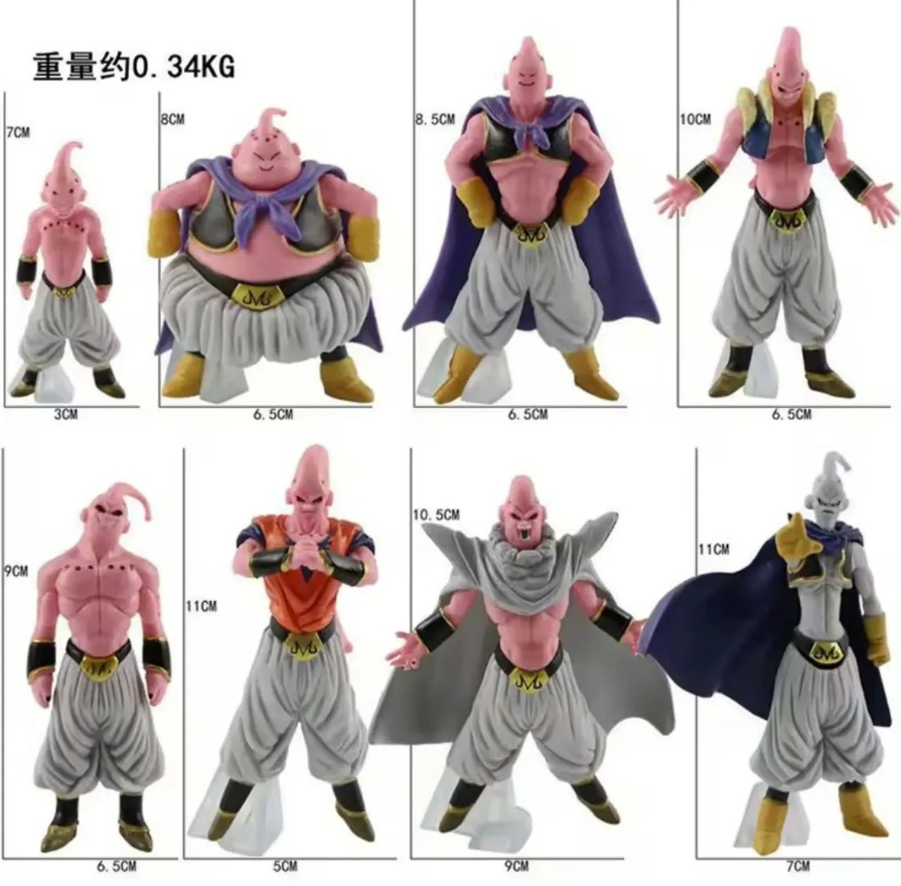 Kit 8 Bonecos Majin Boo - Dragon Ball Z - Foto 6