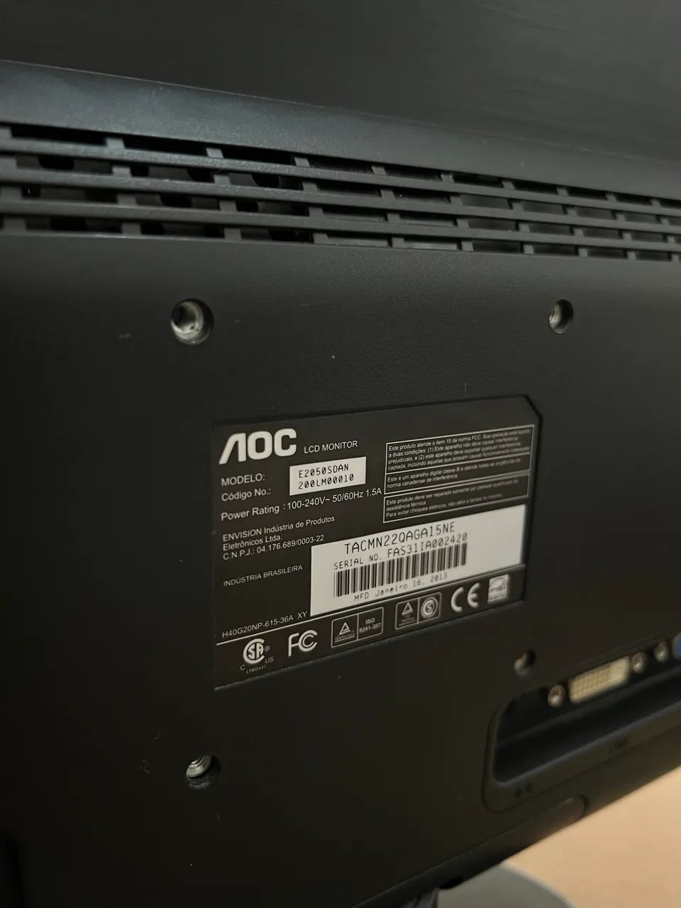 Monitor AOC 20? HD+ 2013 LCD - Foto 4