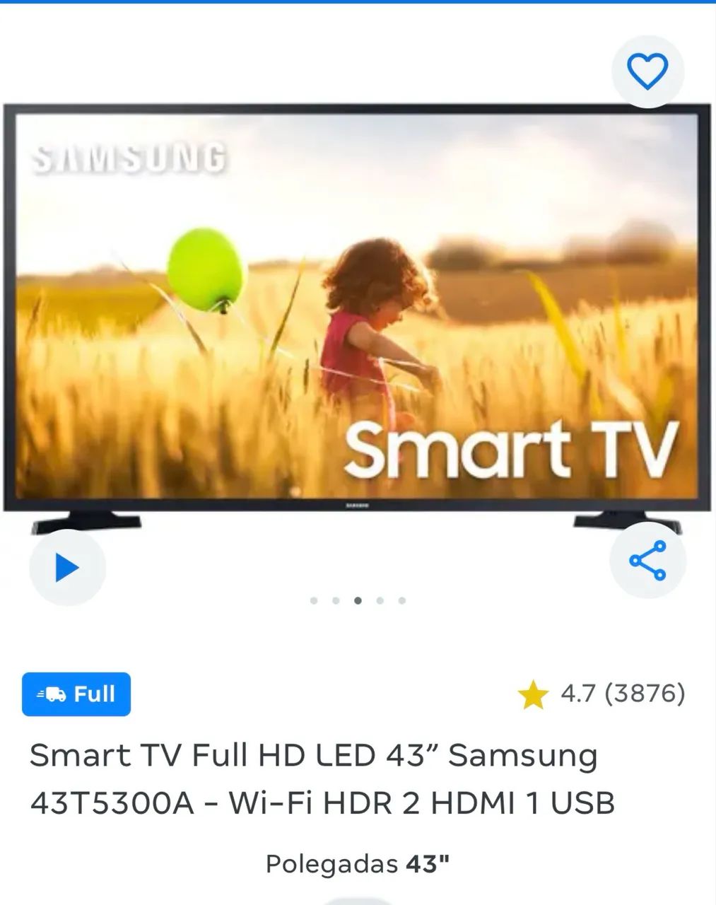 Smartv Samsung 43 Polegadas  - Foto 2