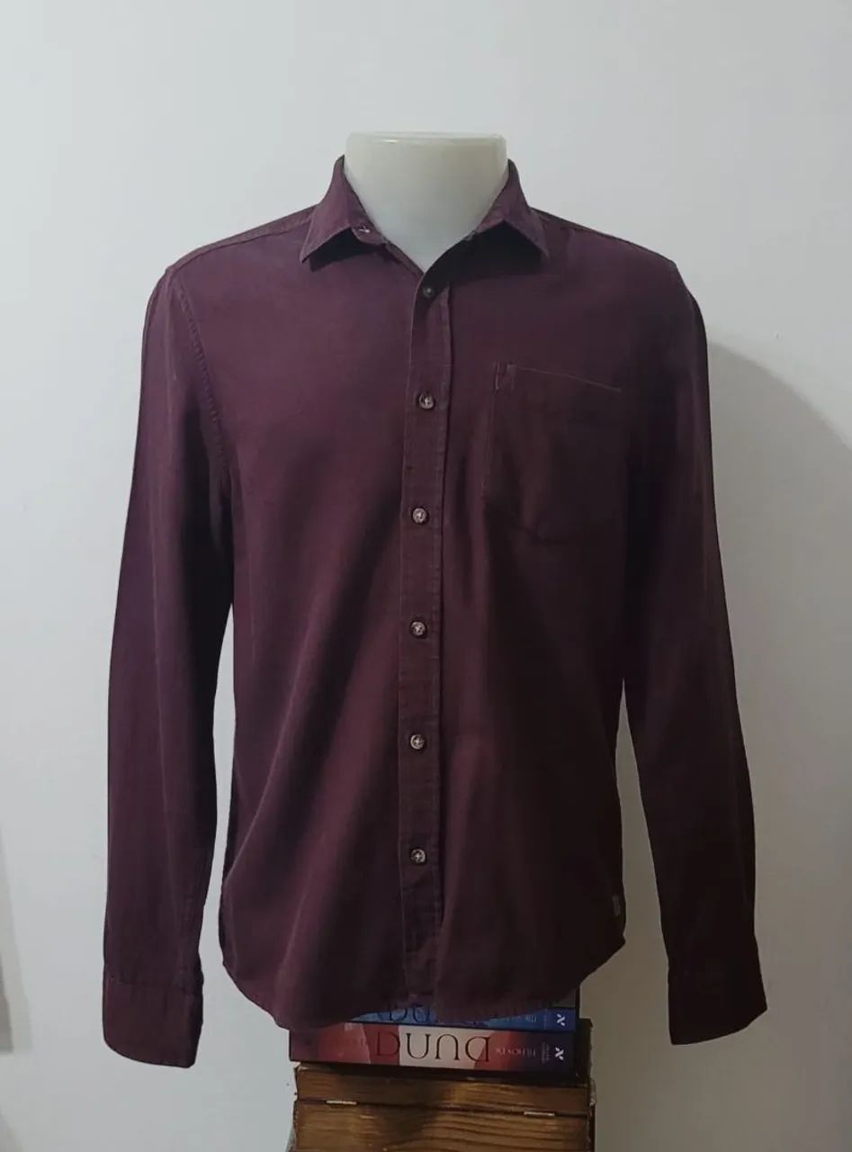 Camisa Vinho Clock House Tam P - Foto 3