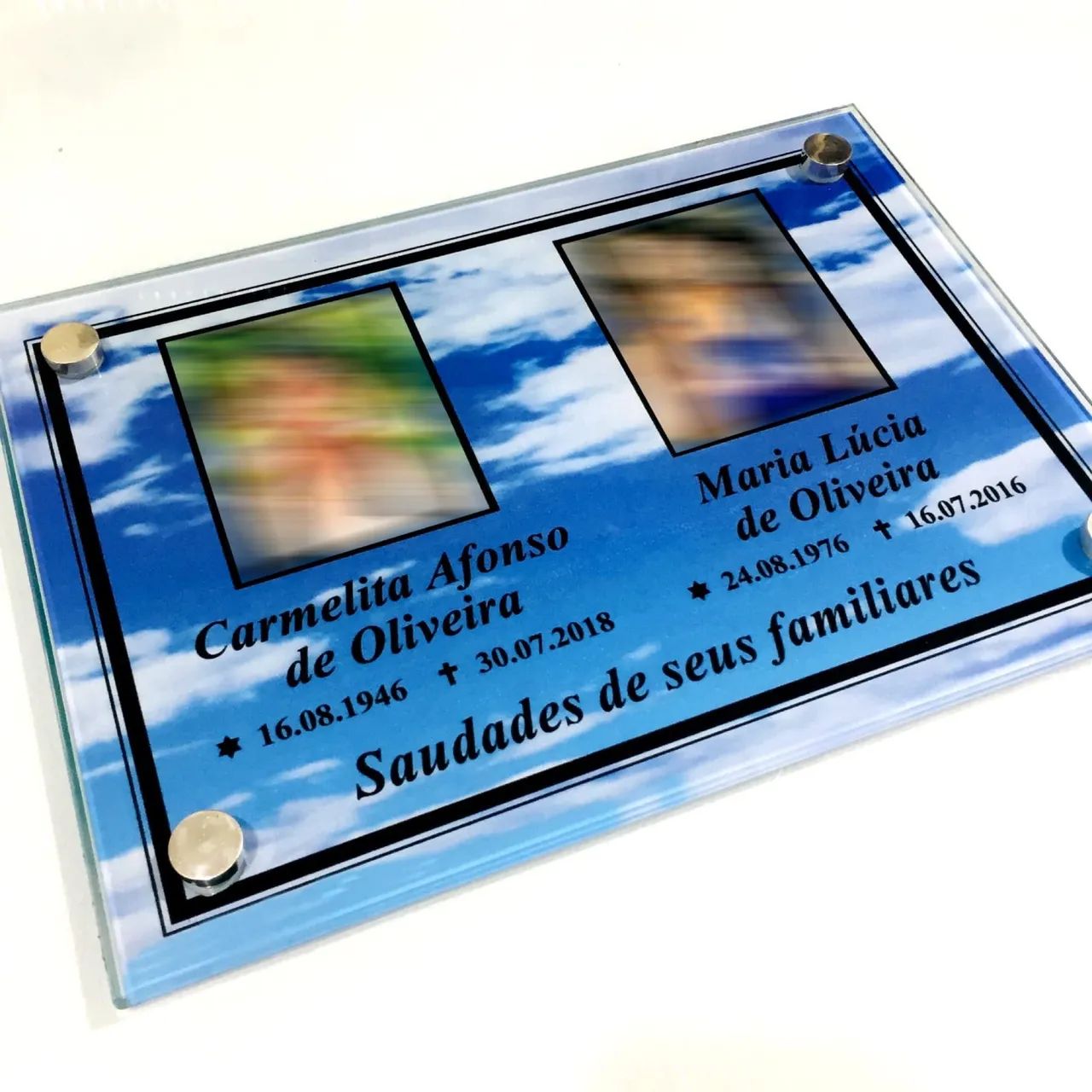 Placas póstuma de vidro temperado  - Foto 4