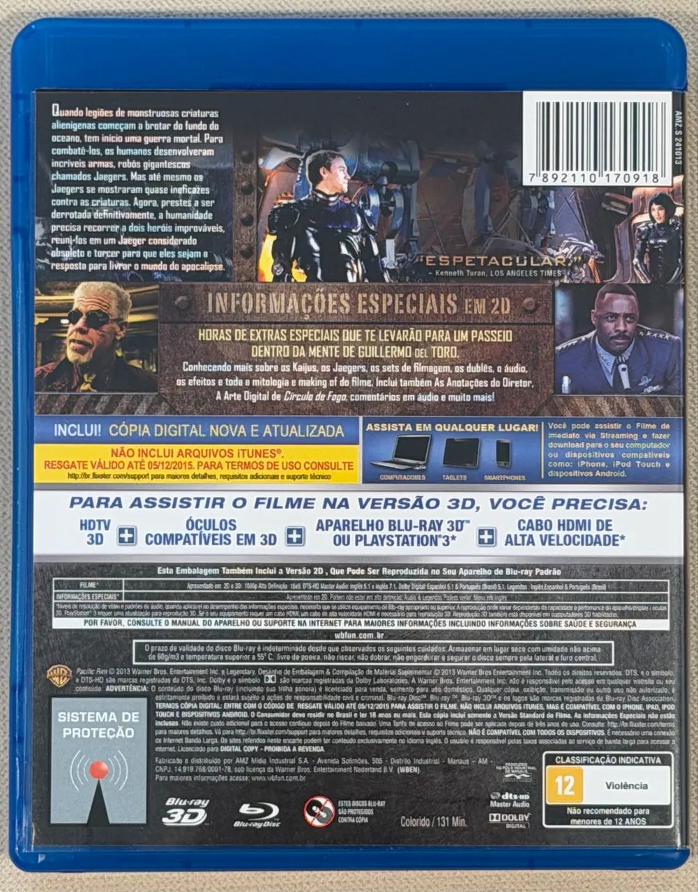 Blu-ray Círculo de Fogo (original) - Foto 2