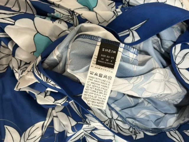 SAIA ESTAMPADA AZUL - TAM M - Foto 4