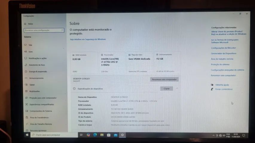Desktop PC lenovo Core i7 Ssd 120 gb top!! - Foto 5