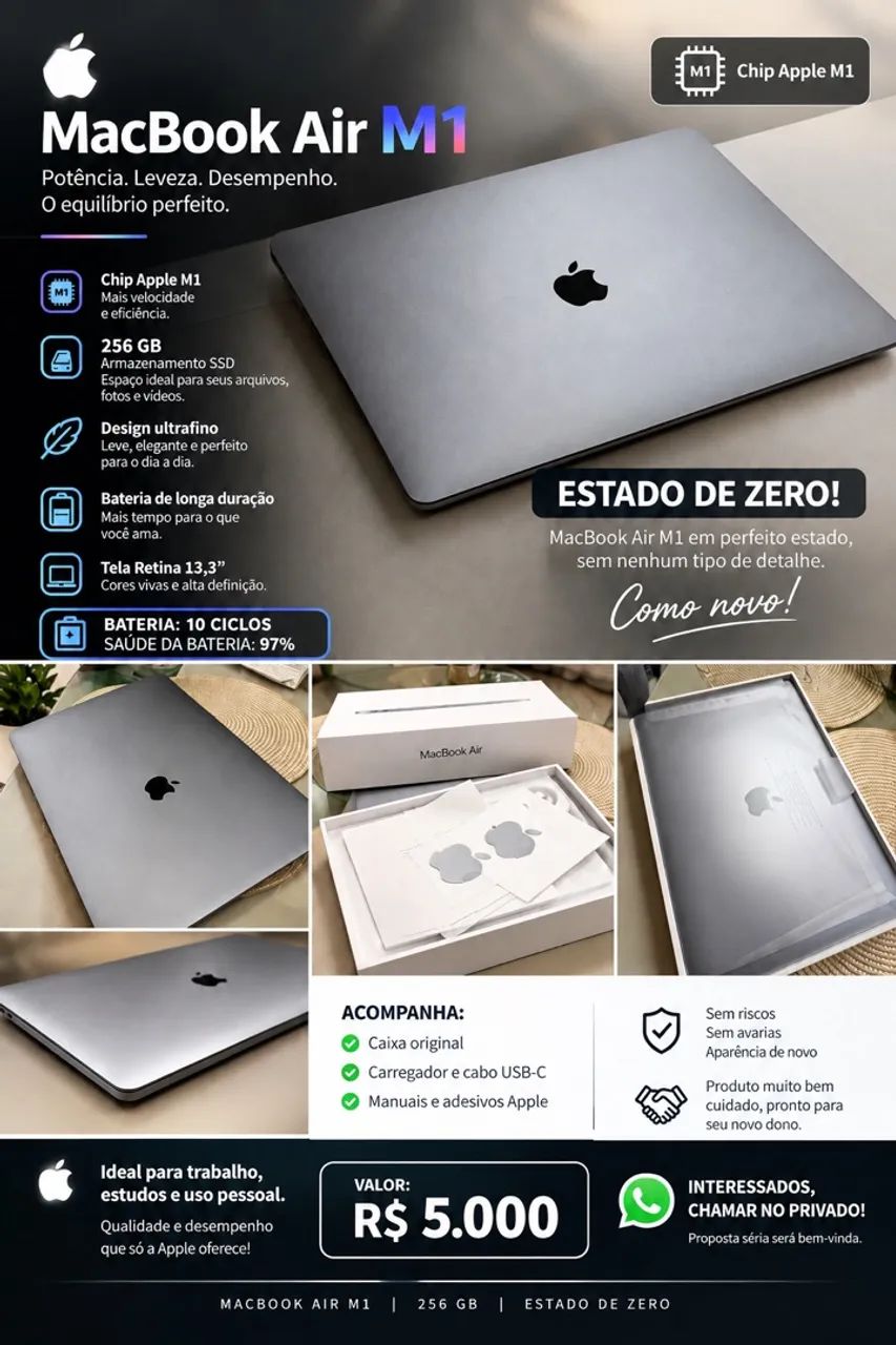 MacBook M1 completamente Sem USO!!