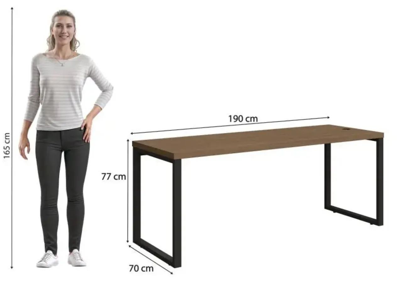 Mesa de escritório - 190 x 77 - Foto 4