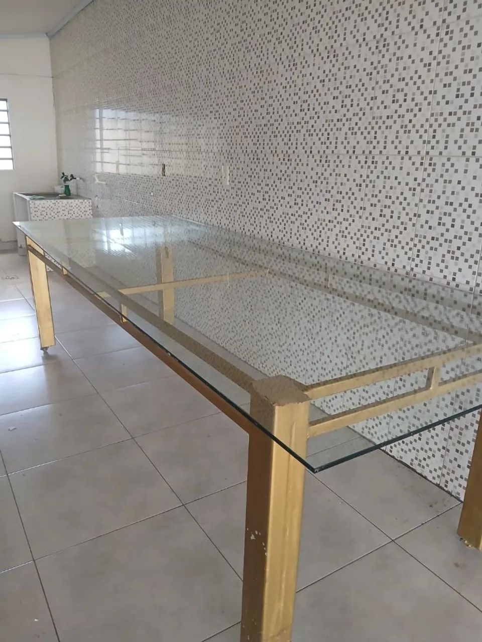 Mesa de vidro grande