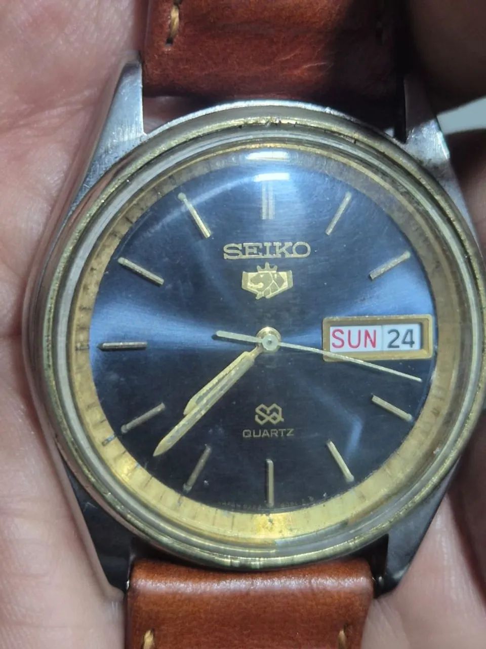 Relógio SEIKO LION HEAD (CABEÇA DE LEÃO)  À  QUARTZ   -   ÓTIMO ESTADO/RARO