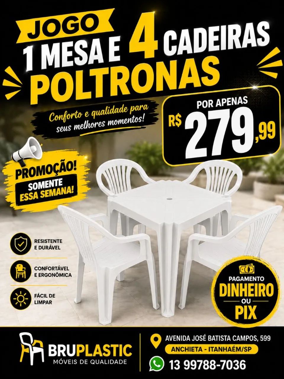 MESAS E CADEIRAS EM PROMOÇÃO  - Foto 4