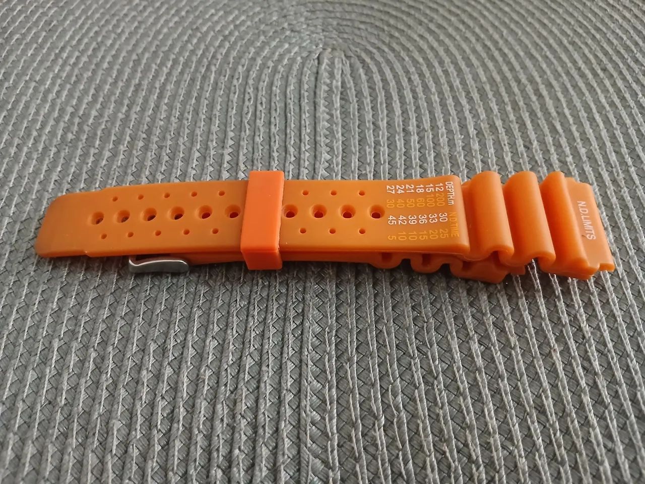 Pulseira para relógio CITIZEN AQUALAND 24mm cor laranja  - Foto 2