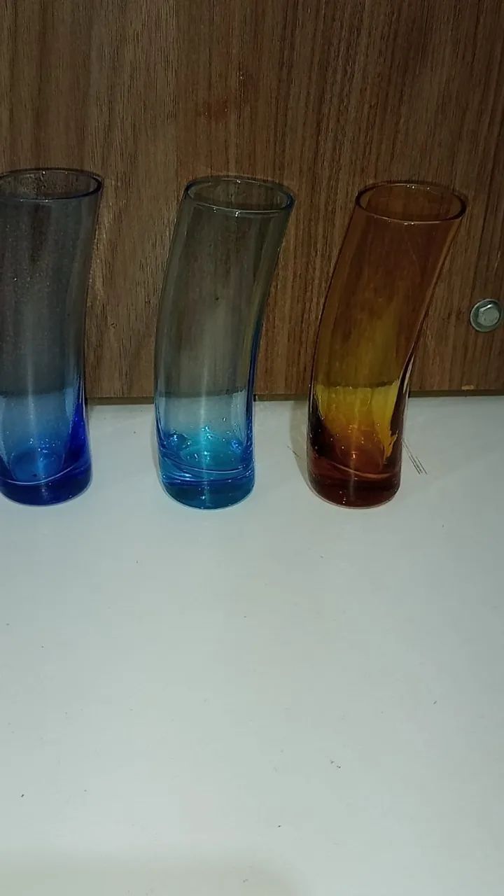 5 copos antigo curvado para shot de vidro - Foto 3