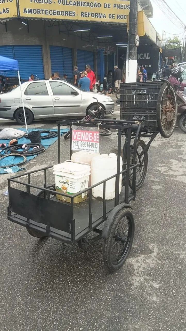 Triciclo de carga galvanizado pintado 