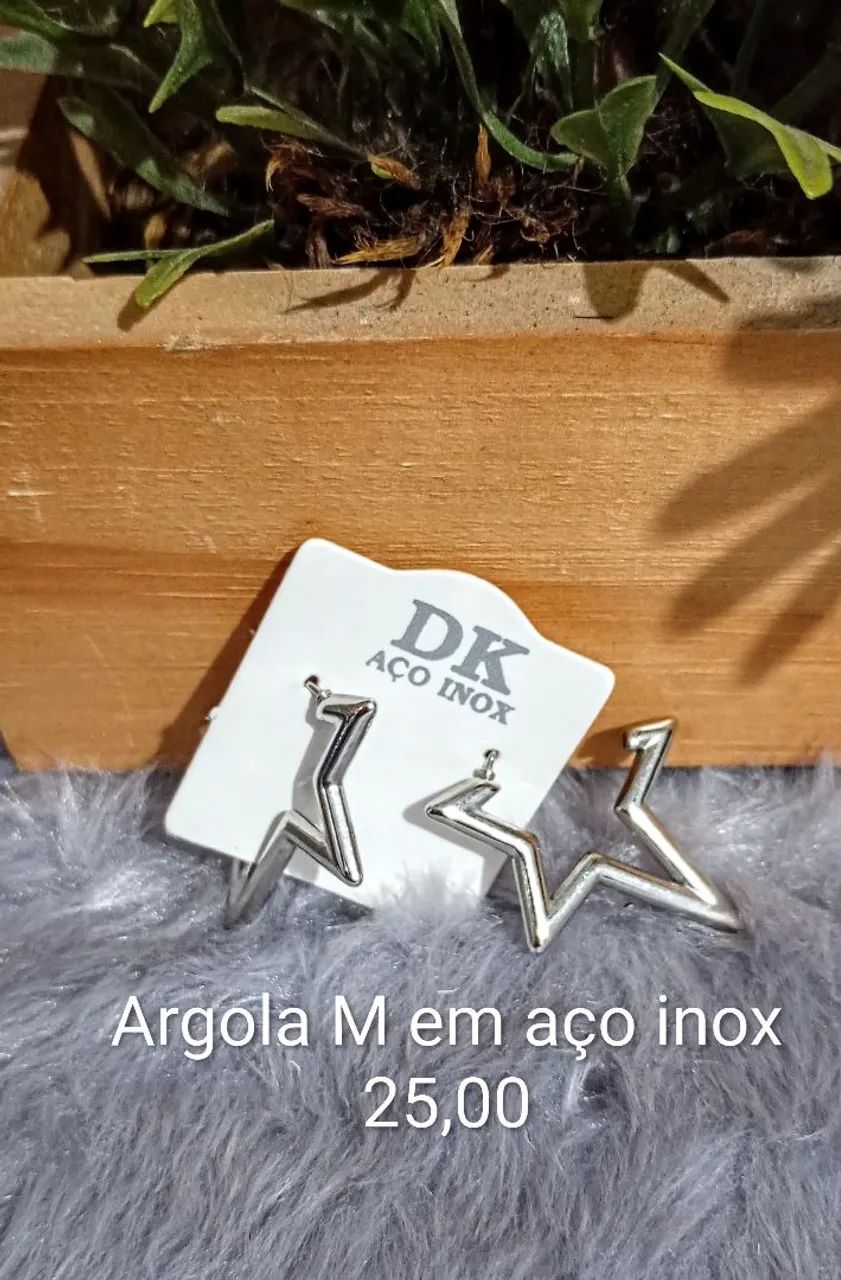 Brincos e argolas em aço inox