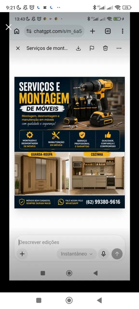 conserto de móveis em geral e montagem 