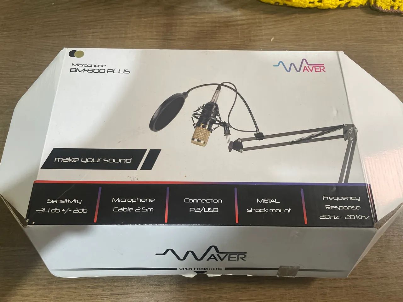 Microfone Condensador Waver BM-800 Plus Completo - Nunca Usado