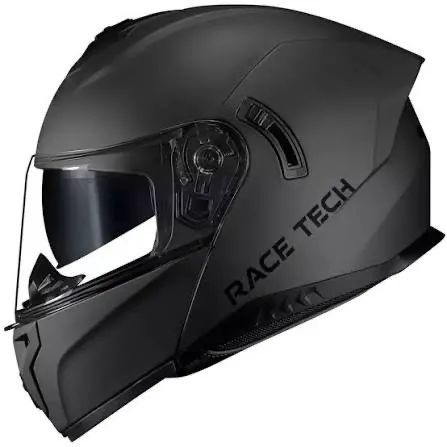 Capacete Race Tech Articulado Signal Titanium Cinza Fosco
