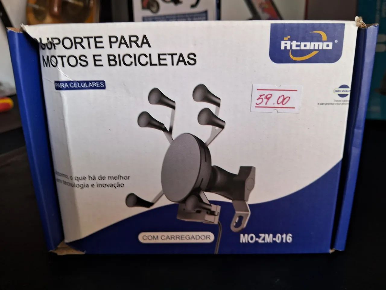 Suporte para Motocicletas e Átomo MO-ZM-016 com Carregador 