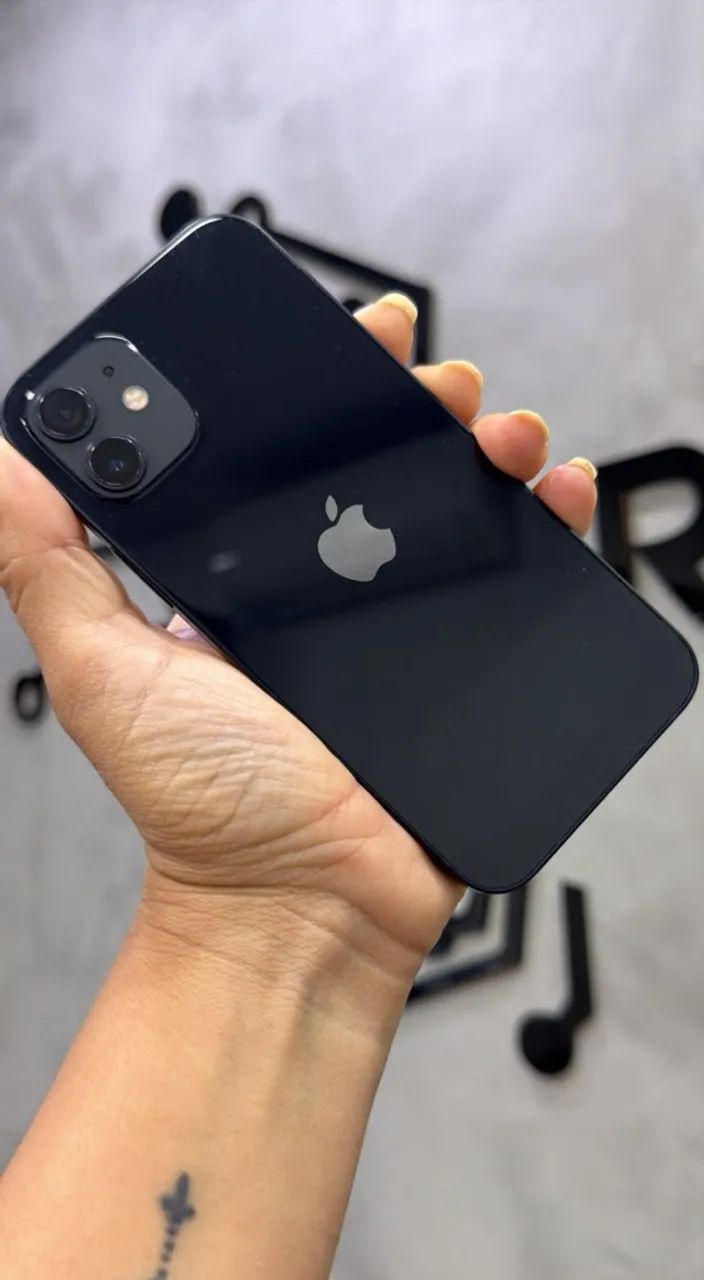 iPhone 12 Preto 128GB (Nota e 3 meses de garantia)