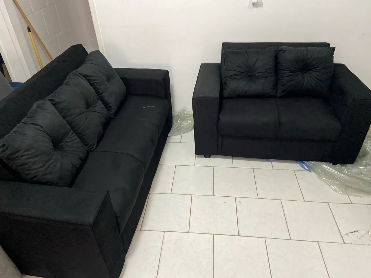 Conjunto de sofá almofadas soltas 