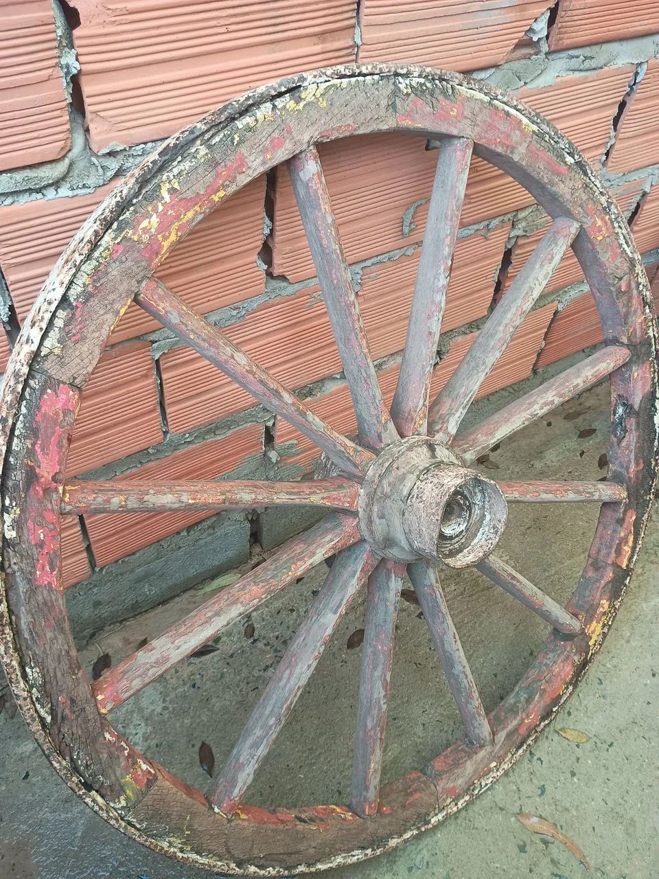 Roda charrete antiga
