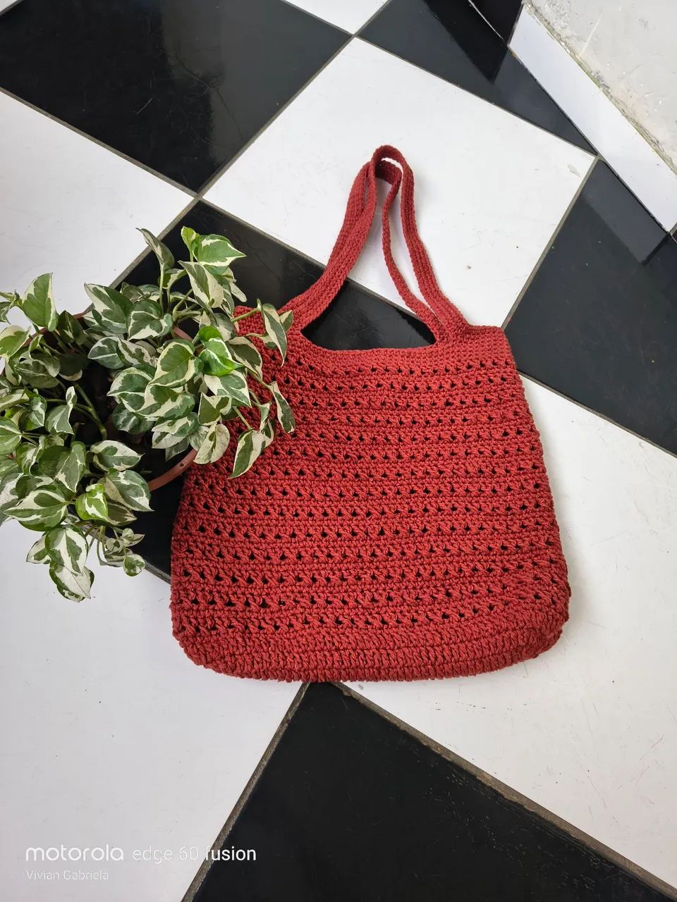 Linda bolsa de crochê 