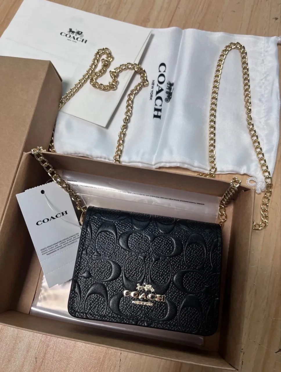 COACH C7361 mini Wallet on a chain