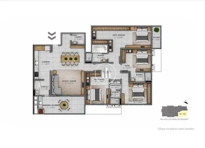 Apartamento 4 Dormitórios, Sendo 3 Suítes - Foto 2