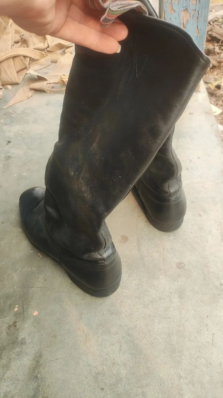 Bota de Couro (produção artesanal) - Foto 3
