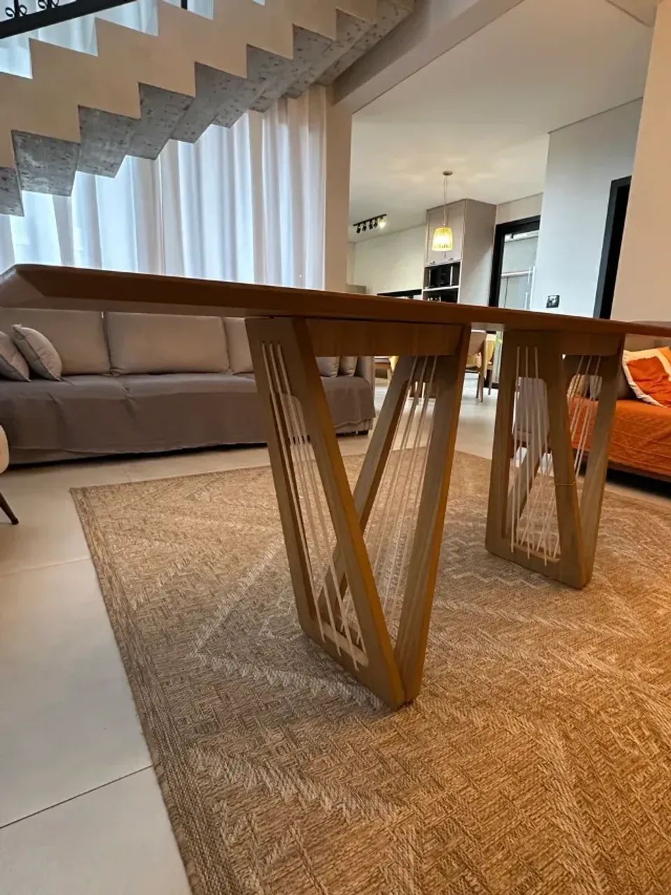 Mesa jantar vidro branco.