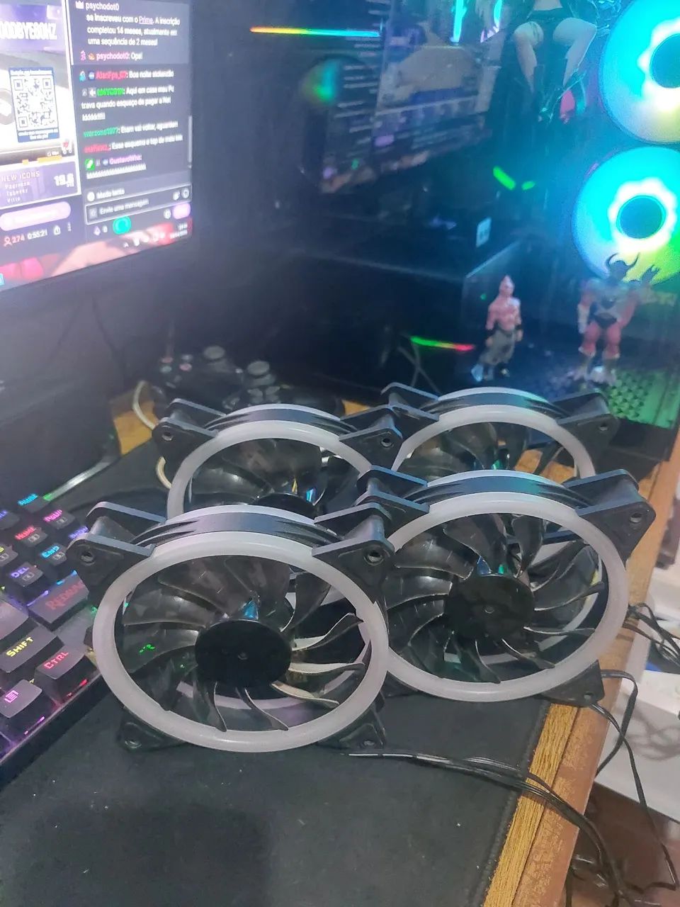 Fans ARGB 5V 3 pinos molex
