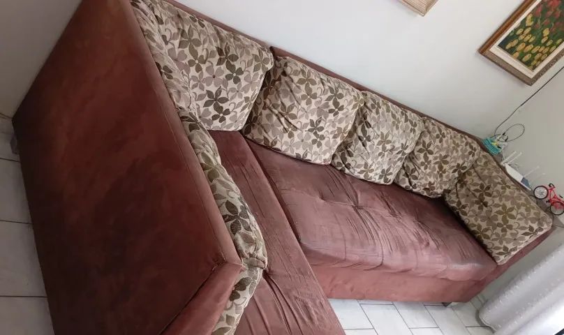 Sofá de canto em veludo - Foto 4