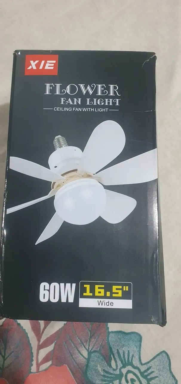 VENTILADOR TETO ABAJUR NOVO SEM TESTO. NUNCA USADO SEM TESTE - Foto 2
