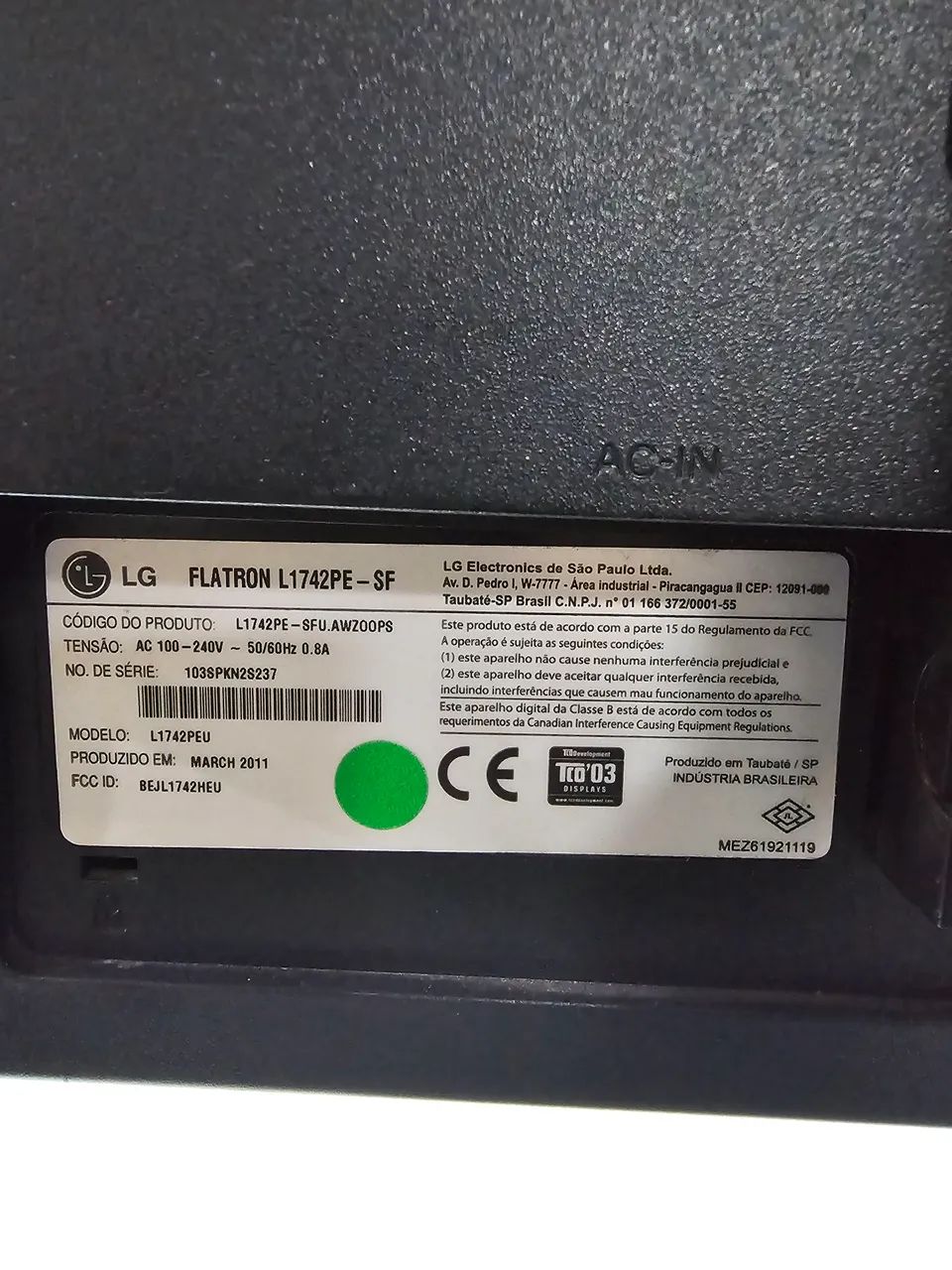 Monitor LG 17 polegadas  - Foto 5