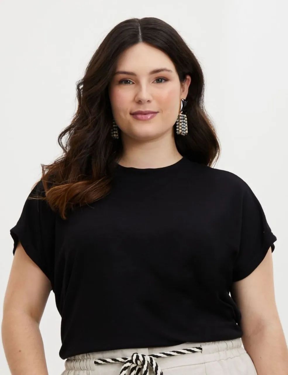 Blusa Básica em Ribana e sem Cava Curve & Plus Size