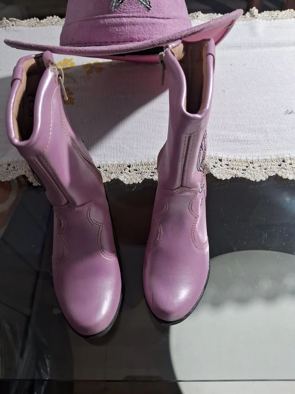 Chapéu e bota infantil