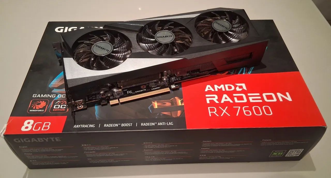 PLACA DE VIDEO RX 7600 8GB NOTA E GARANTIA - Foto 2
