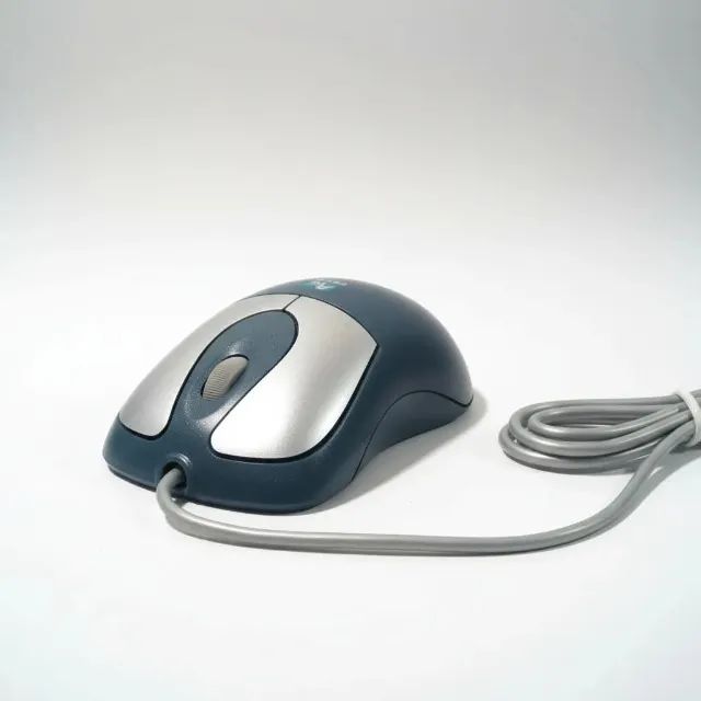 Mouse com Fio PS2 Verde Bolinha Mecânico Compatível Windows 