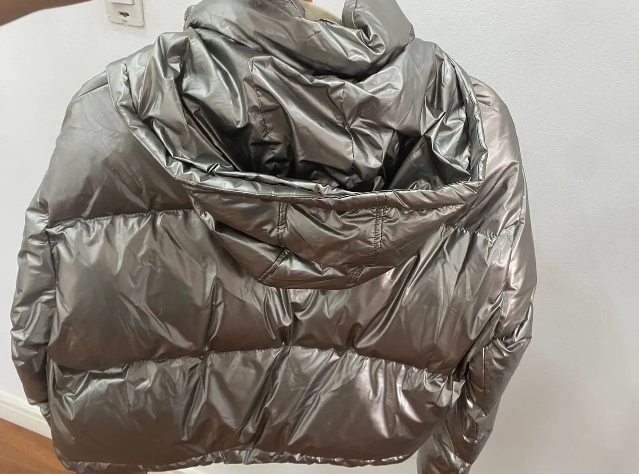 Jaqueta Puffer TNG GG Estilo Cropped  - Foto 4