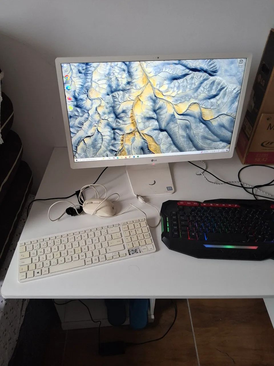 Computador All in One HP i5 Branco - Tela Full HD com Função TV(troco em um iPhone ). - Foto 5