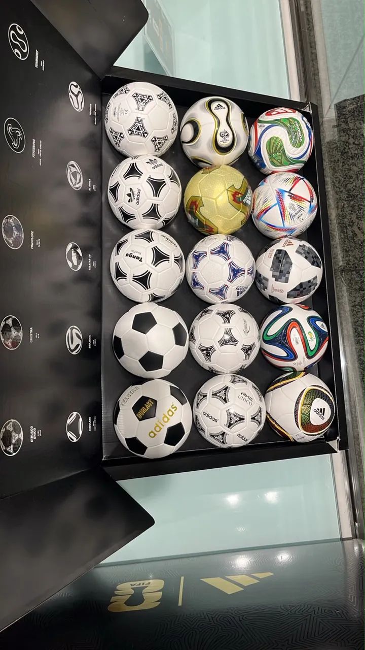? KIT MINIBOLAS HISTÓRICAS DA COPA DO MUNDO FIFA? ? - Foto 2